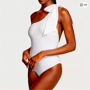 New! Victoria's Secret Dots Bow One Shoulder One Piece Swimsuit